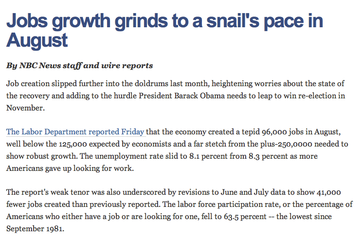 August Jobs Numbers Screen Shot 2012-09-07 NBC Story on Jobs Growth