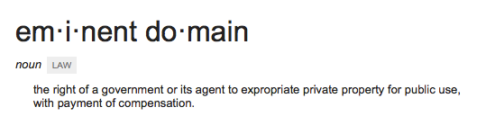 Definition of Eminent Domain