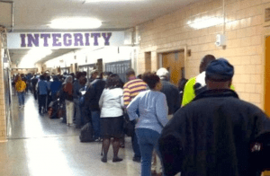 Waiting in Line For Early Voting
