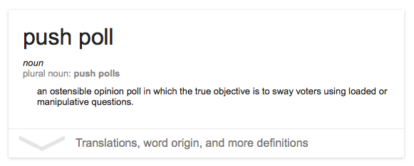 "Push Poll" Definition