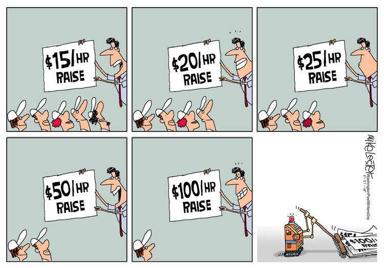 Fewer And Fewer Employees Cartoon