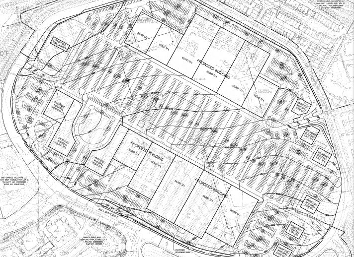 Kimco Site Plan for Owings Mills Mall Property