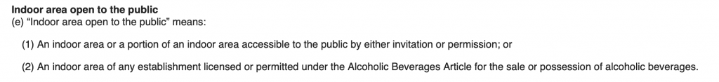 Excerpt from Maryland Code Related to Smoking