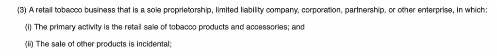 Excerpt from Maryland Code Related to Smoking